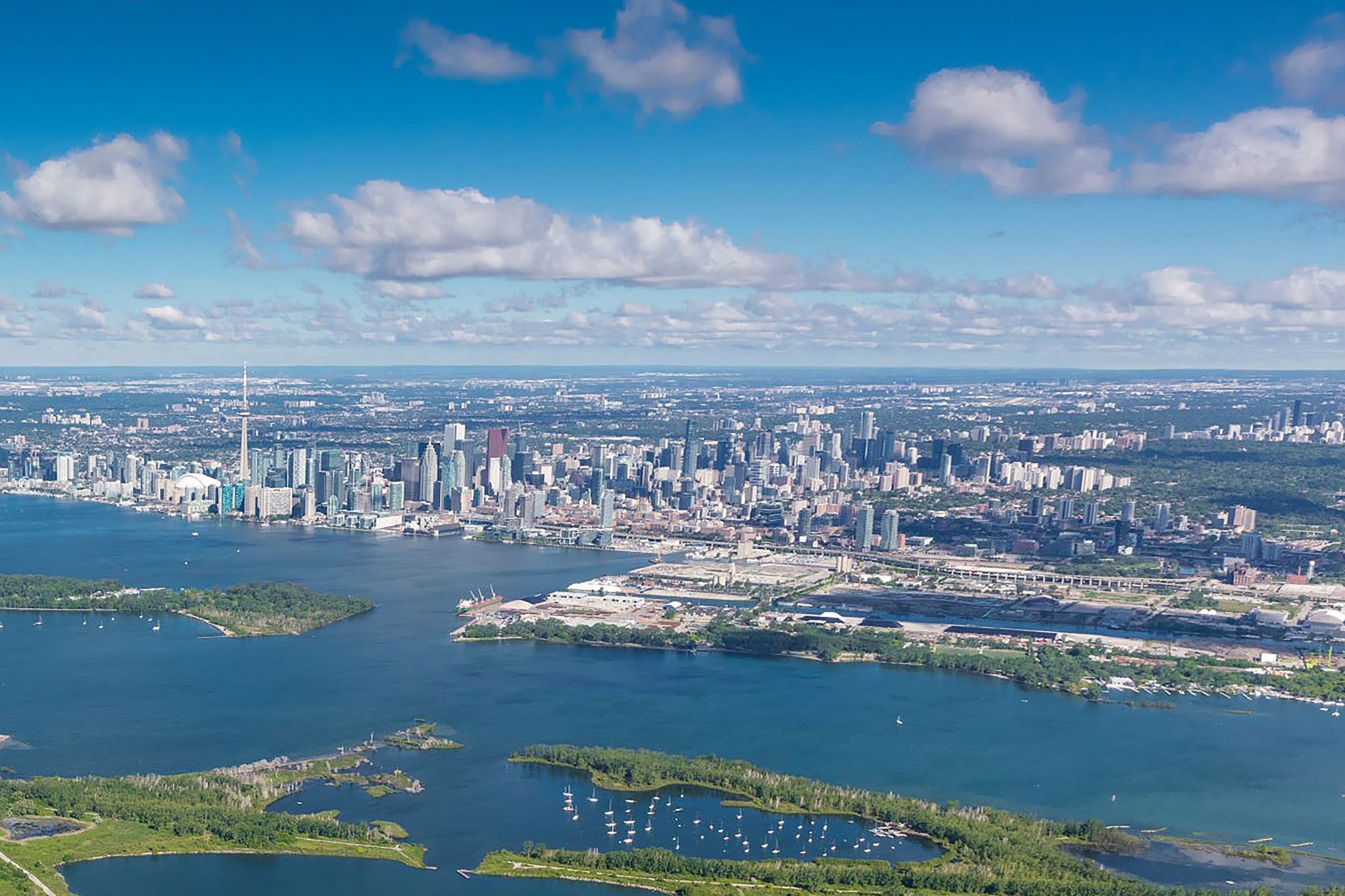 The Outer Harbour and city from the air