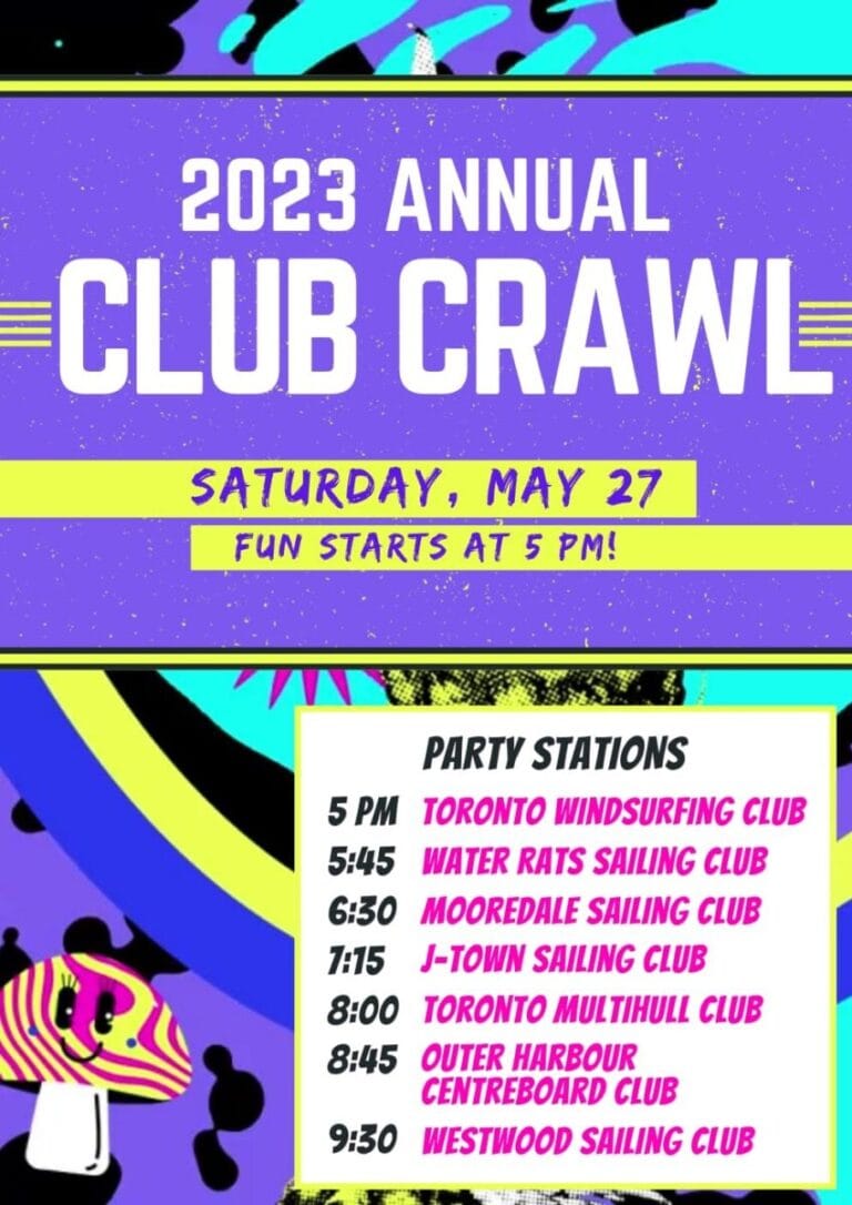 Club Crawl 2023 Purple poster