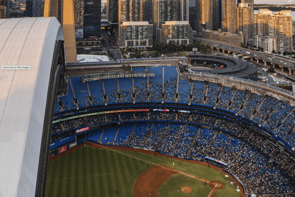 Baseball game in stadium