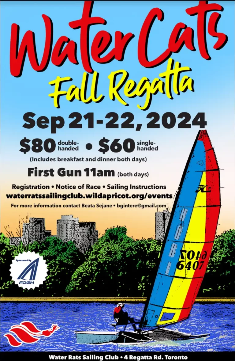 Poster with catamaran