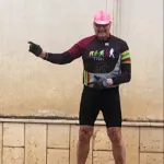 Man in cyclist wear