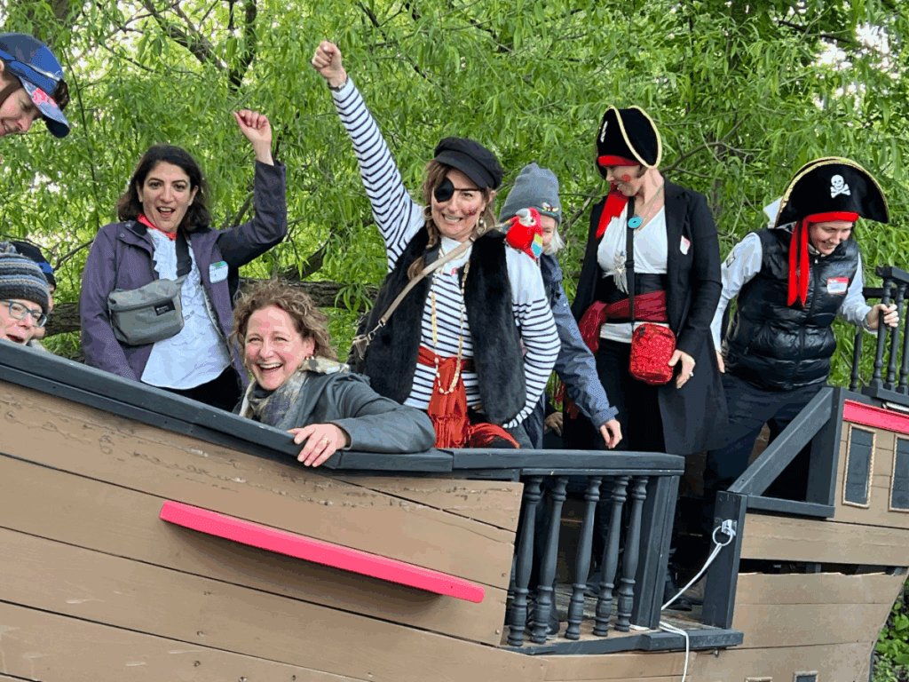 Pirates on a fake boat